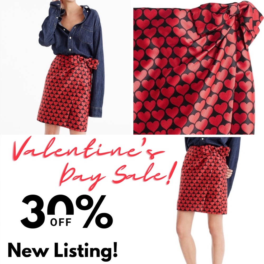 NWT - J. Crew Women’s Jacquard Skirt with Bow Accent Size 00